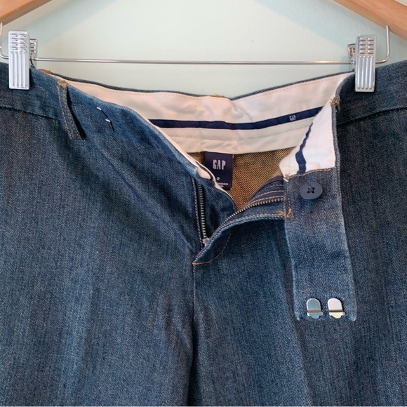 Vintage GAP Wide Leg Trouser 2004 Capri Denim Oants Jeans 2 - Picture 5 of 10